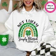 Simply Blessed Rainbow St Patricks Day Tee or Sweatshirt