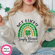 Simply Blessed Rainbow St Patricks Day Tee or Sweatshirt