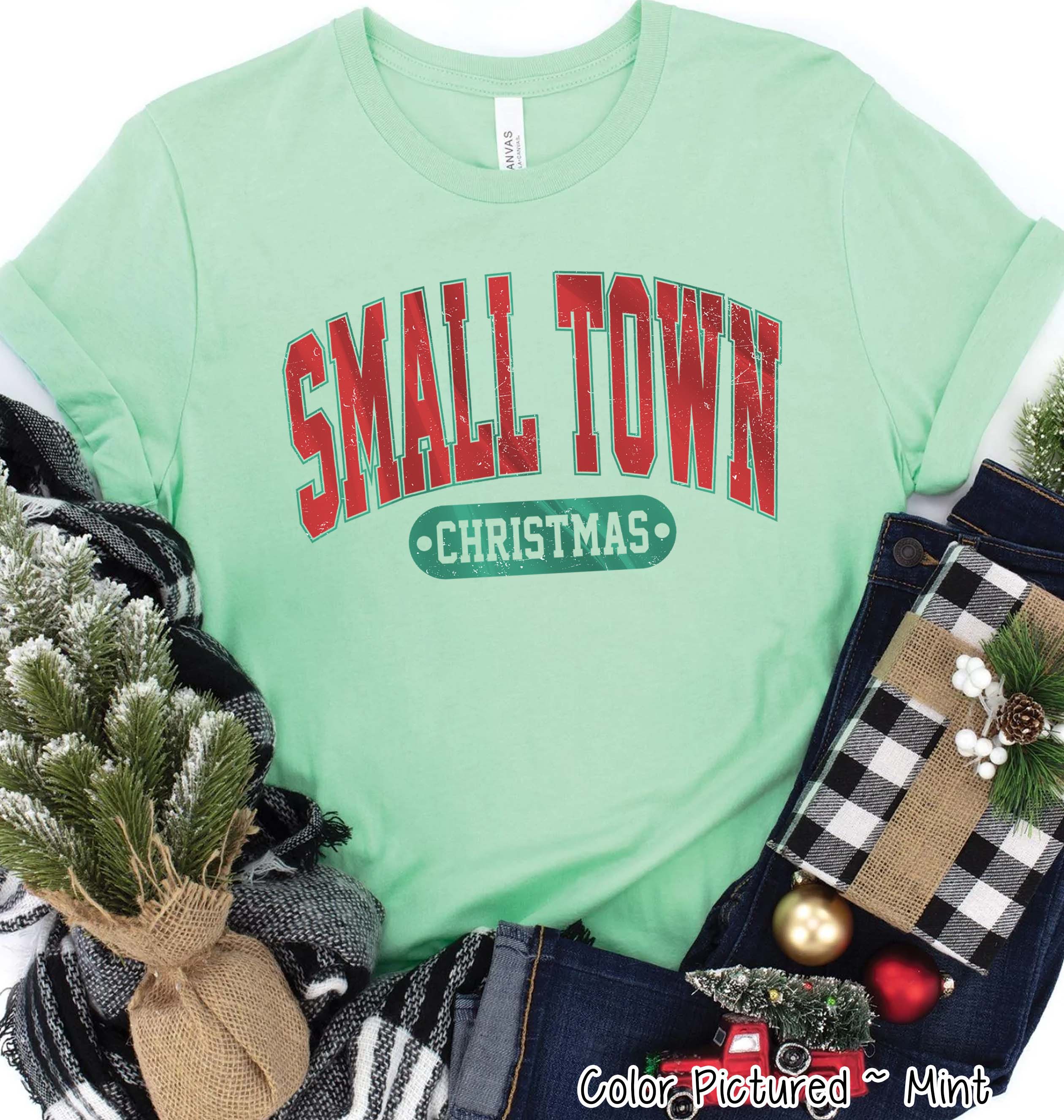 Retro Small Town Christmas Tee or Sweatshirt
