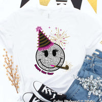 Smile Happy New Year Party Tee or Sweatshirt