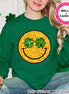Faux Glitter Gold Smile St Patricks Day Tee or Sweatshirt