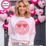 Faux Glitter Heart Eyes Face Preppy Valentine Tee or Sweatshirt