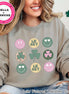 Retro Smiles and Shamrock St Patricks Day Tee or Sweatshirt
