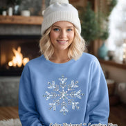 Faux Diamond Snowflake Winter Tee or Sweatshirt