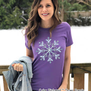 Faux Diamond Snowflake Winter Tee or Sweatshirt