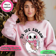 Monogram Bougie Tis The Season Snowman Christmas Tee or Sweatshirt