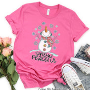 Snow Peaceful Snowman Winter Tee or Sweatshirt