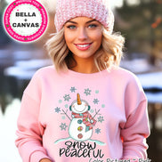 Snow Peaceful Snowman Winter Tee or Sweatshirt