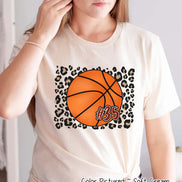Personalized Leopard Basketball Fan Tee