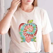 Tie Dye Apple Back to School Tee