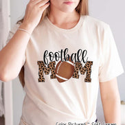 Leopard Football Mom Tee