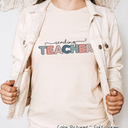 Custom Distress School Subject Teacher Tee