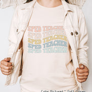 Custom Retro Wave School Staff Tee