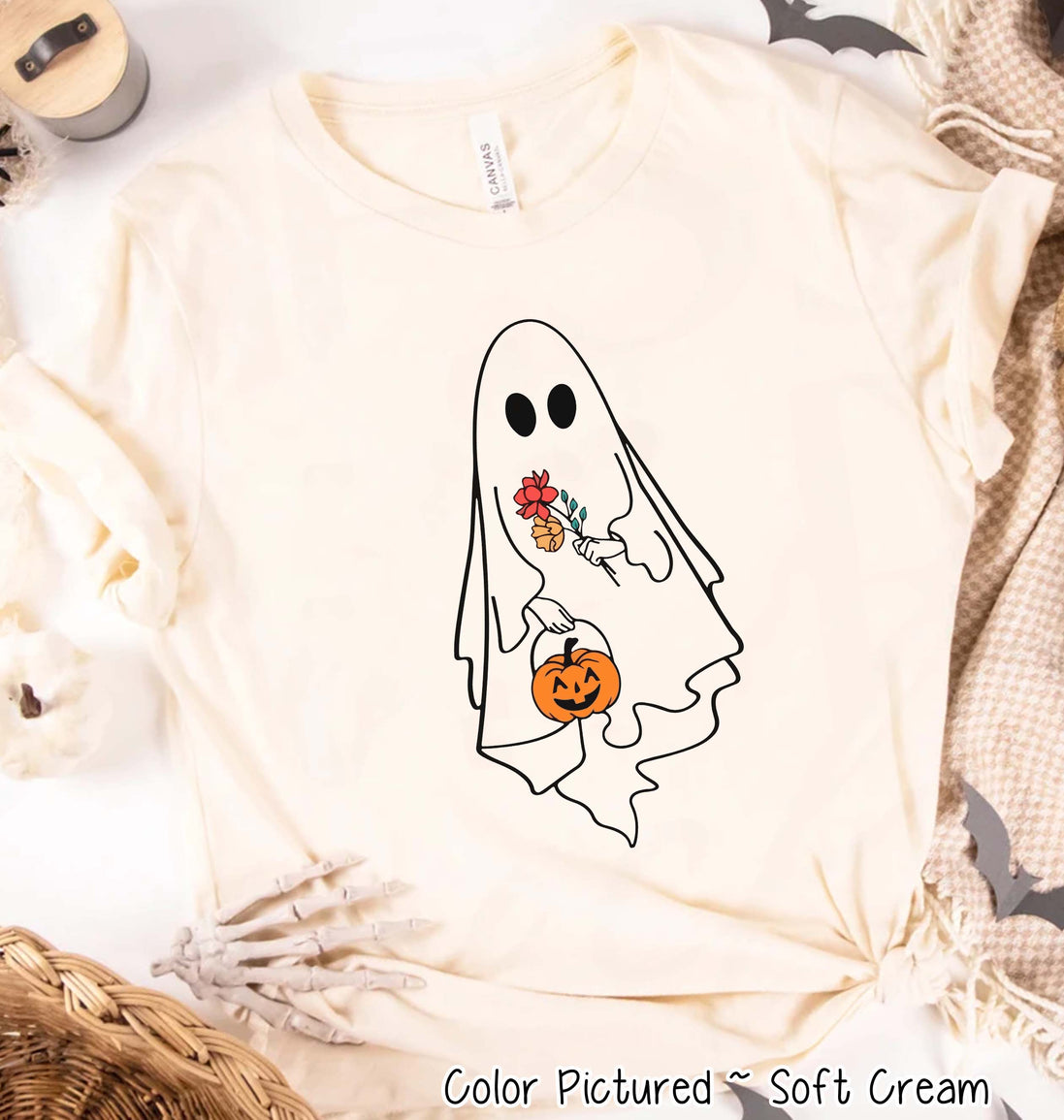 Ghost Outline Halloween Tee
