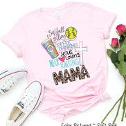 Softball Yelling Jesus Loving Mom Tee