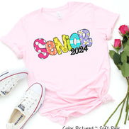 Senior 2024 Retro Doodle Class of 2024 Tee