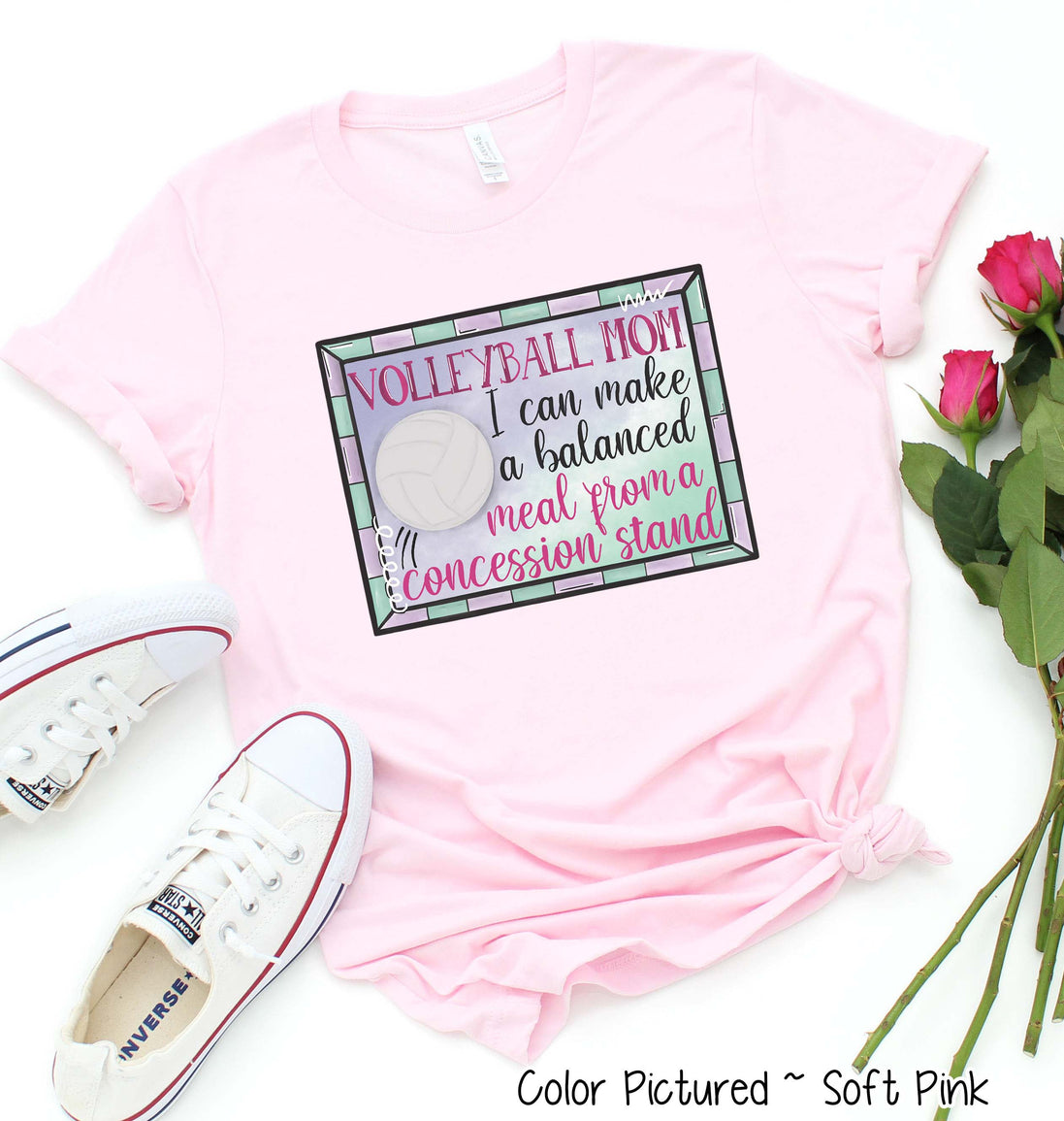 Volleyball Mom I Can Make a Balanced Dinner at Concessions Tee