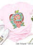 Tie Dye Apple Back to School Tee