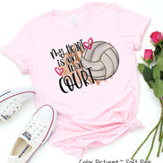 My Heart is On That Court Volleyball Mom Tee