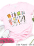 Monogram Teacher Life Doodle Icon Tee