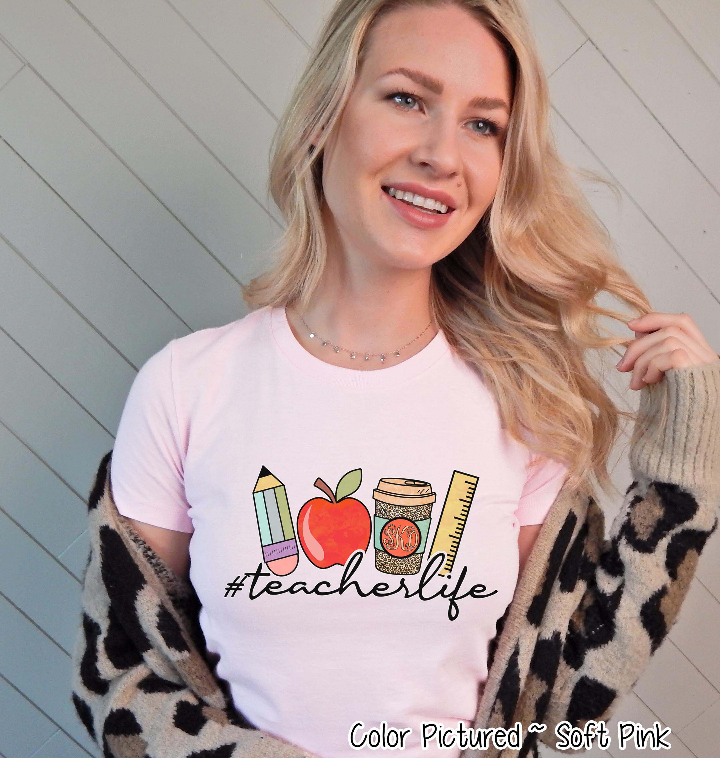 Monogram Teacher Life Tee