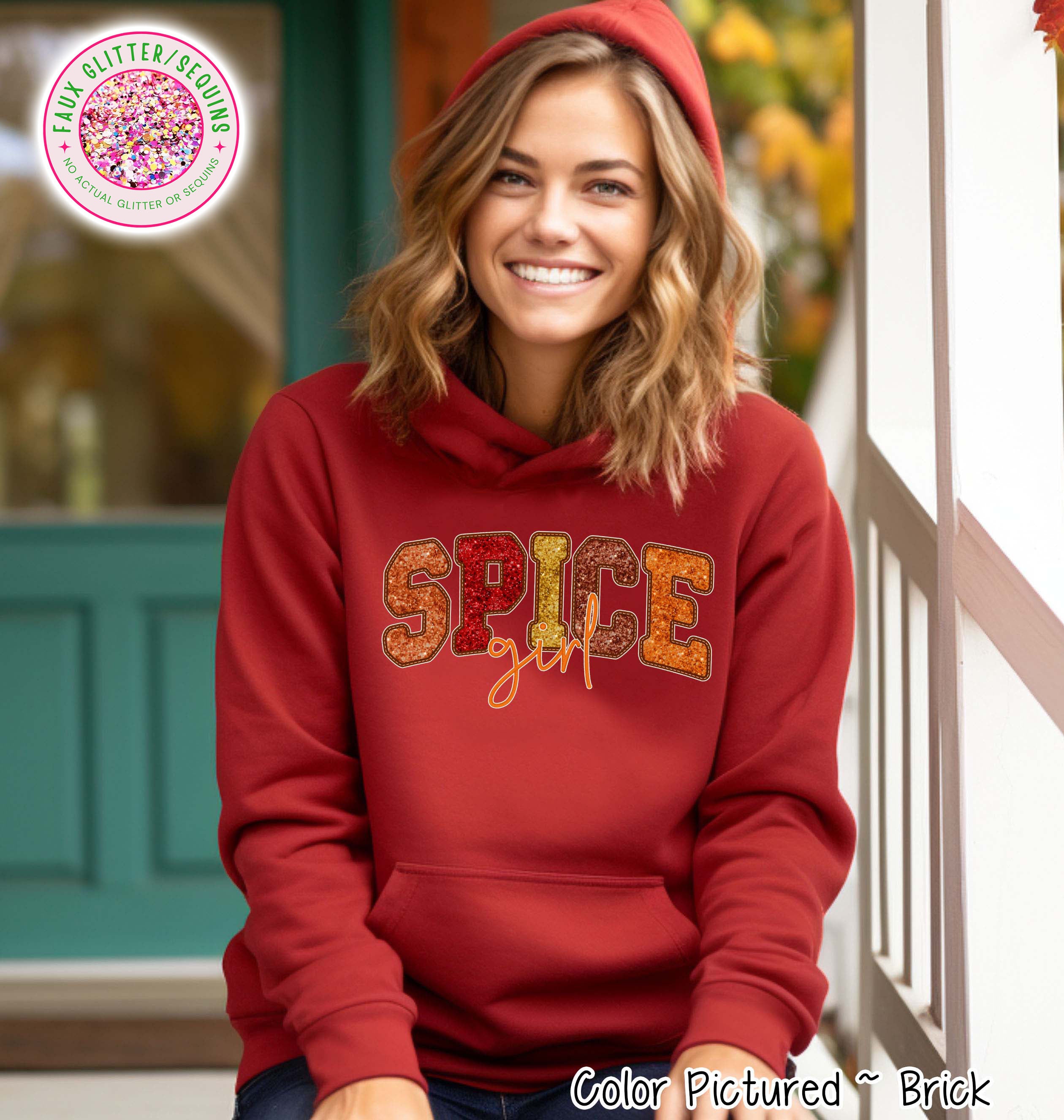 Faux Sequin Effect Spice Girl Fall Sweatshirt or Tee