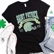 Retro Saint Patrick University St Patricks Day Tee or Sweatshirt