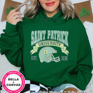 Retro Saint Patrick University St Patricks Day Tee or Sweatshirt
