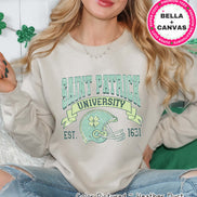Retro Saint Patrick University St Patricks Day Tee or Sweatshirt