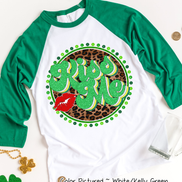 Retro Leopard Kiss Me St Patricks Day Tee