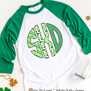 St Patricks Day Print Big Monogram Tee