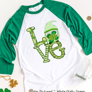Monogram LOVE & Gnome St Patricks Day Tee