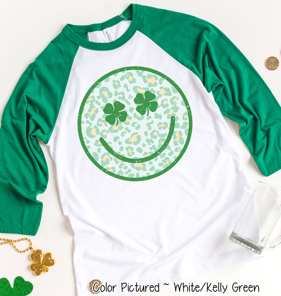 Retro Smiley Face St Patricks Day Tee