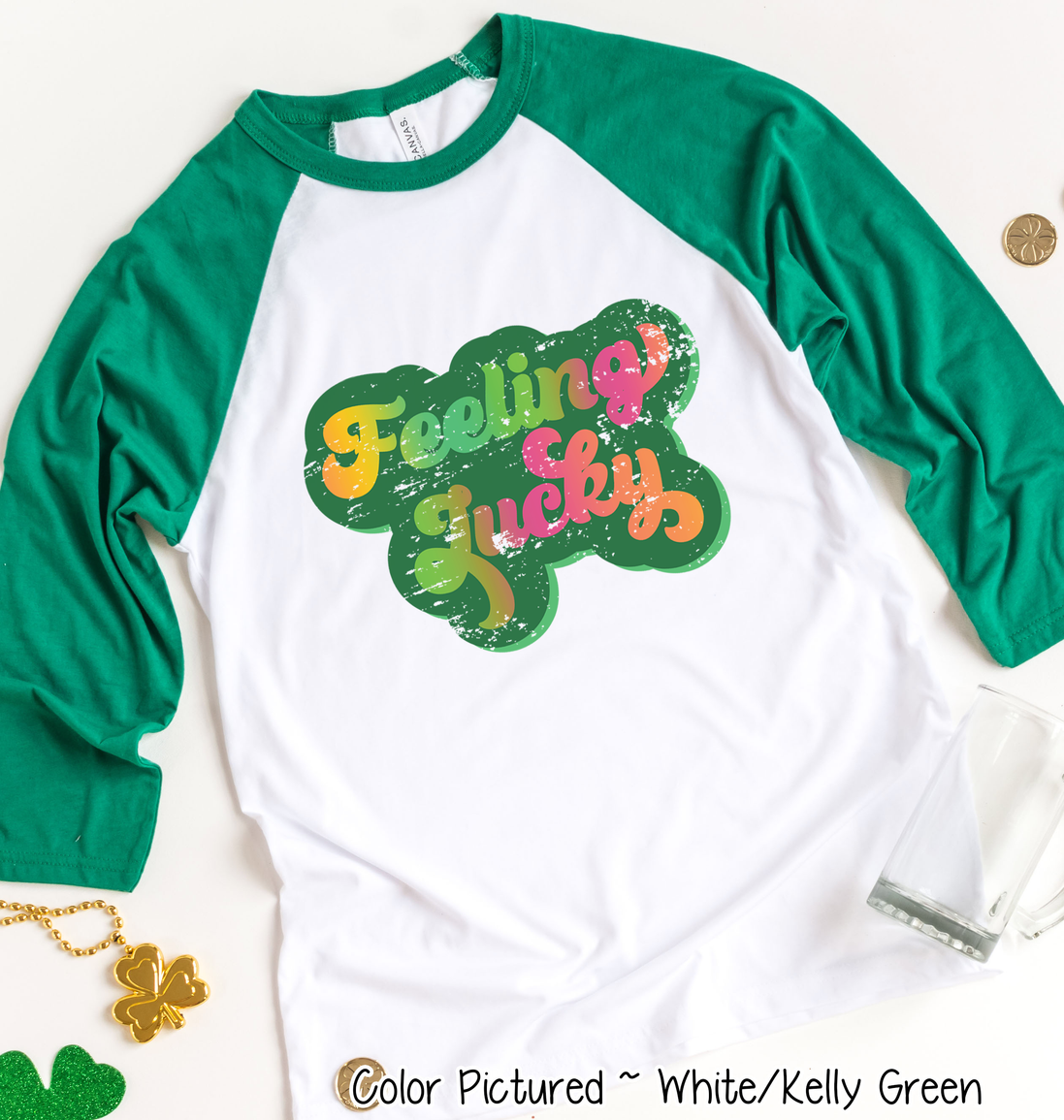 Retro Feeling Lucky St Patricks Day Tee