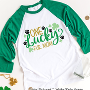 One Lucky Fur Mom St Patricks Day Tee