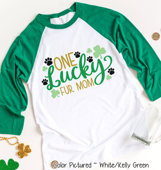 One Lucky Fur Mom St Patricks Day Tee