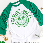 Retro Feelin Lucky Smiley Face St Patricks Day Tee