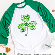 Paw Print Shamrock St Patricks Day Tee
