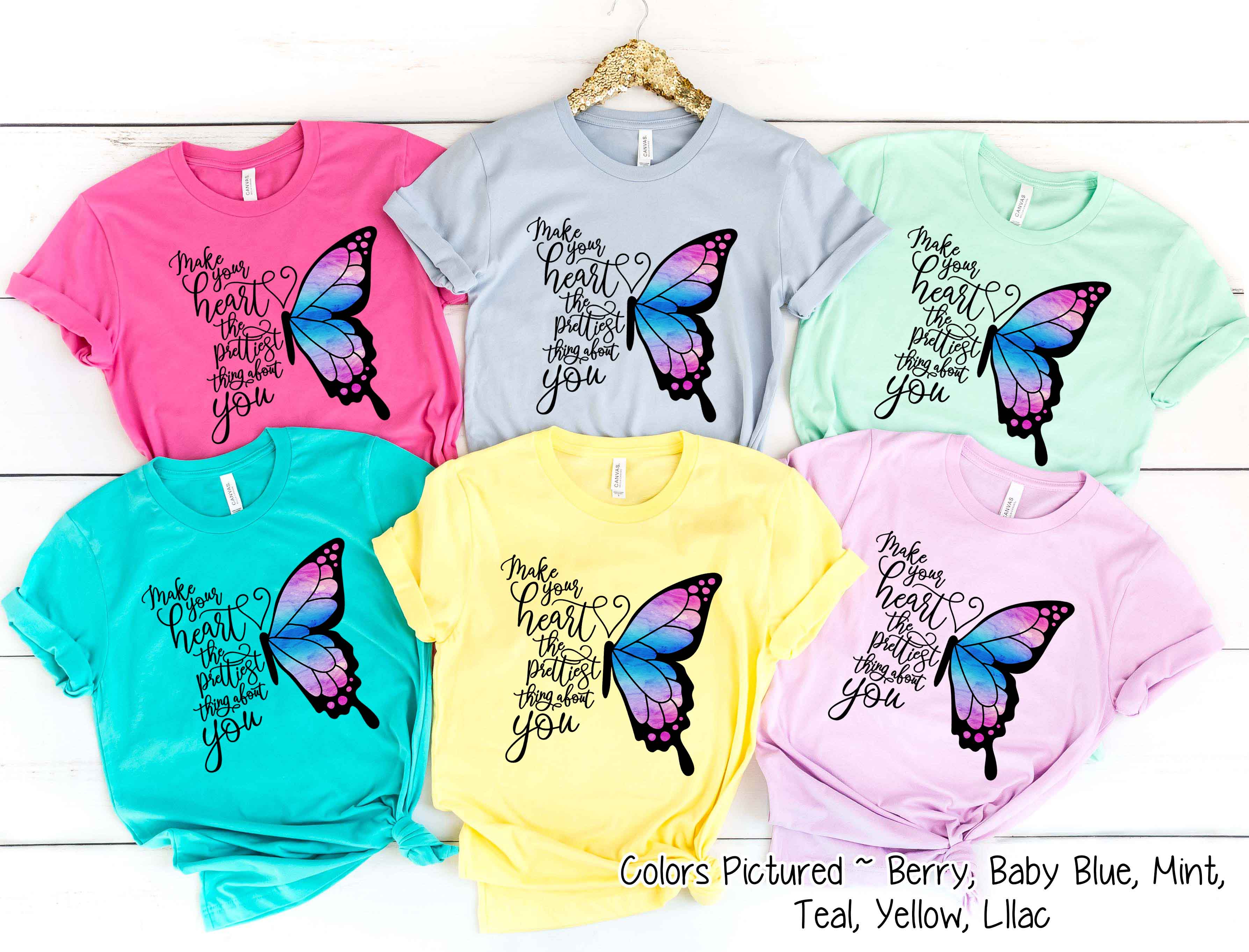 Butterfly Kiss Staff Shirts ~ 1 Side Print