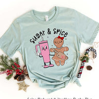 Monogram Bougie Sugar & Spice Tumbler & Gingerbread Christmas Tee or Sweatshirt