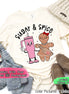 Monogram Bougie Sugar & Spice Tumbler & Gingerbread Christmas Tee or Sweatshirt