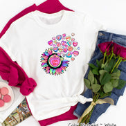 Sunflower Candy Hearts Valentine Tee or Sweatshirt