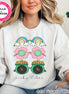 Lucky Vibes Glasses St Patricks Day Tee or Sweatshirt