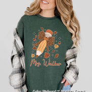 Personalized Teacher Fall Pencil Sweatshirt or Tee