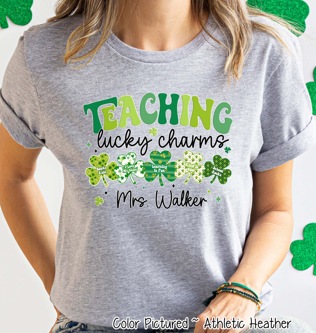 Personalized Teaching Lucky Charms St Patricks Day Tee or Sweatshirt