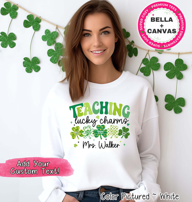Personalized Teaching Lucky Charms St Patricks Day Tee or Sweatshirt