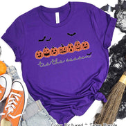 Tis The Season Pumpkin Line Halloween Tee
