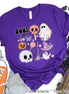 Retro Cute Boo Skull Halloween Tee