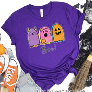 Ghost Trio Cat Pumpkin Halloween Tee