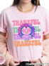 Preppy Pink Star Eyes Thanksgiving Sweatshirt or Tee